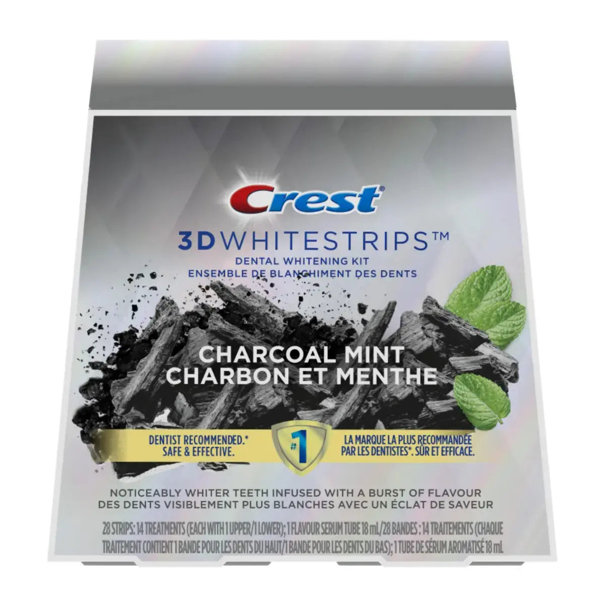 Bieliace Pásiky Crest Brilliance White Charcoal Mint Whitestrips