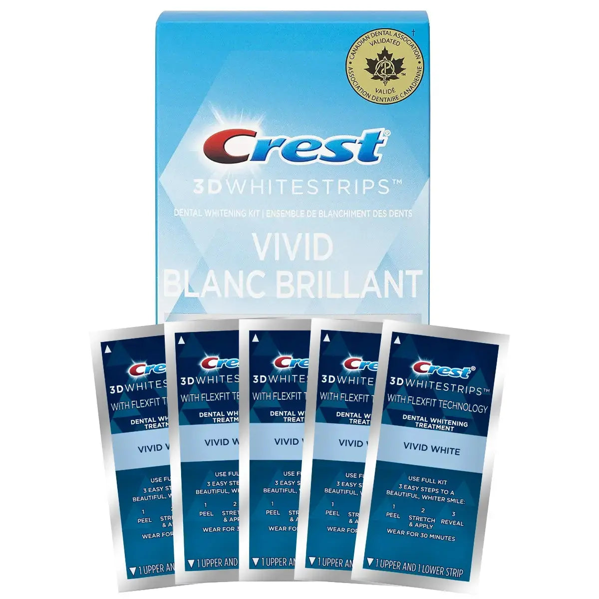 Bieliace pásiky Crest Vivid Blanc Brillant Whitestrips