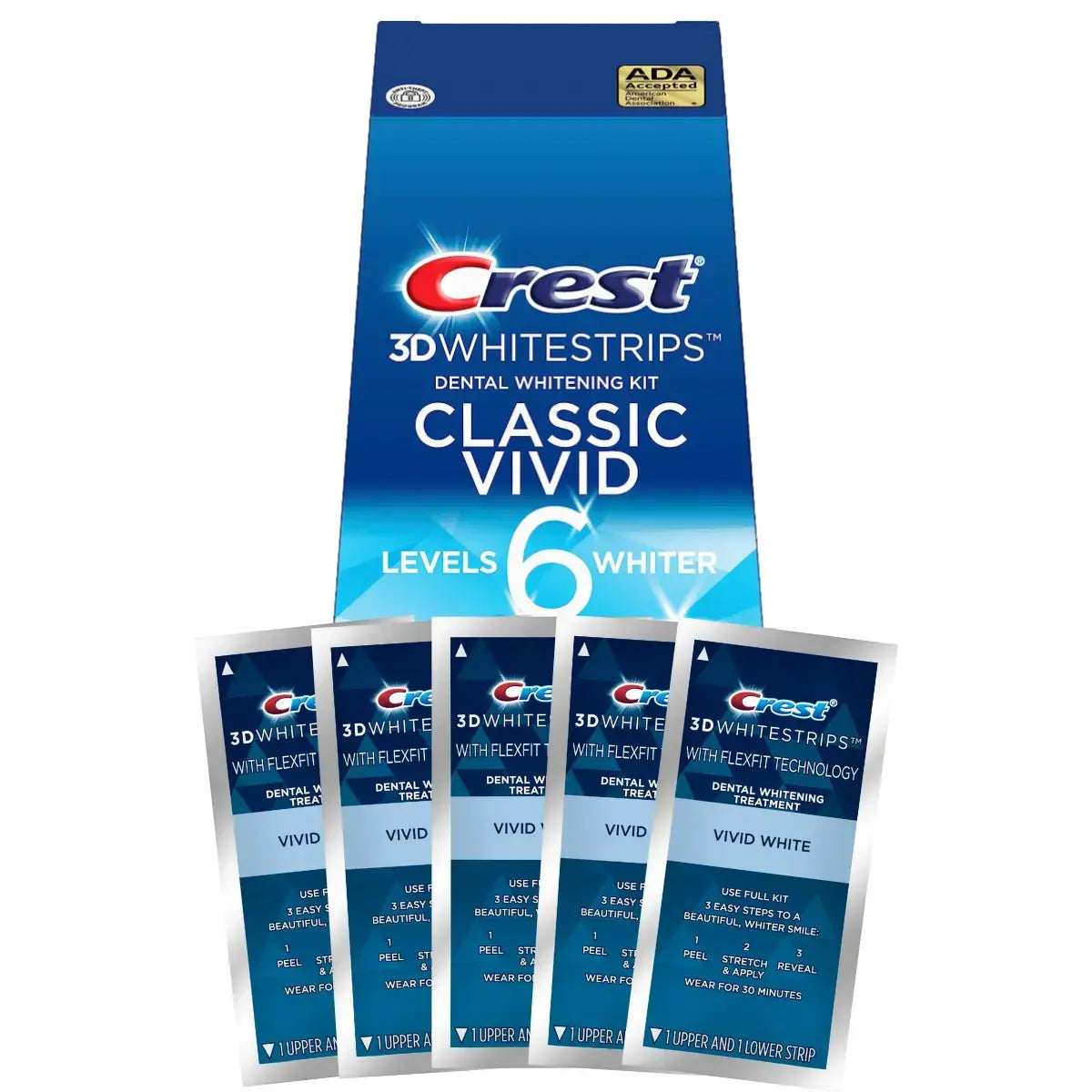 Bieliace pásiky Crest Classic Vivid 6 Levels Whiter Whitestrips